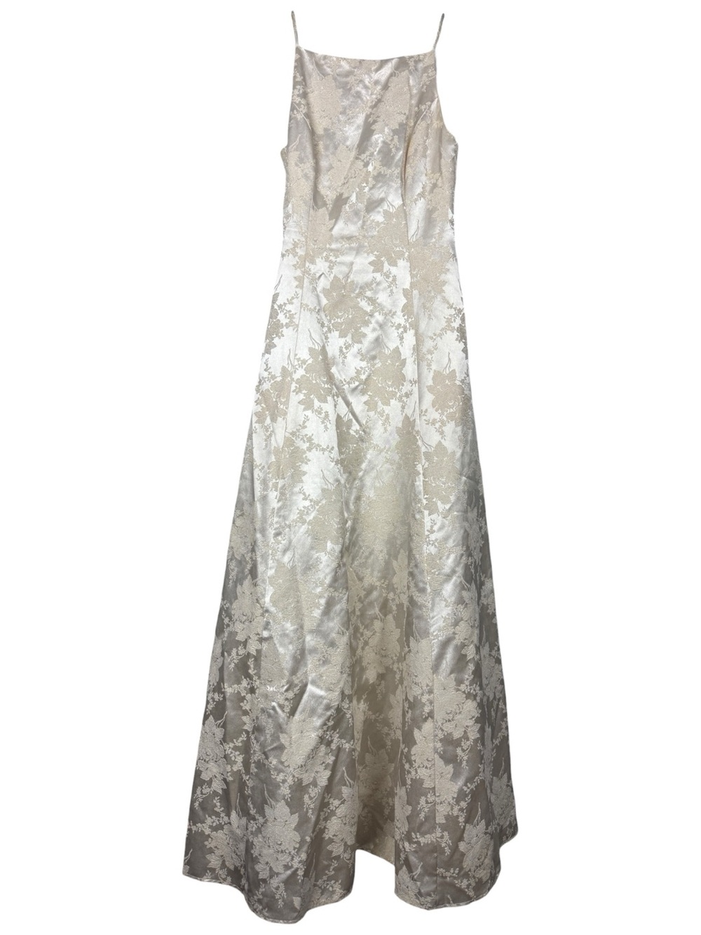 Scott McClintock Vintage Floral Jacquard Satin Maxi Wedding Dress